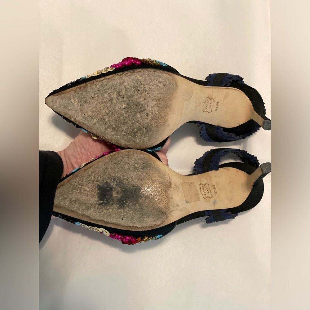 Limited Tory Burch Isle Slingback Pumps 6.5 4.25” Heel - Picture 5 of 7